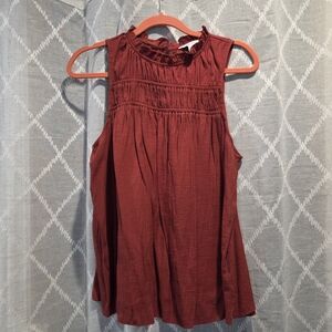 Nine West Sleeveless Rust Blouse